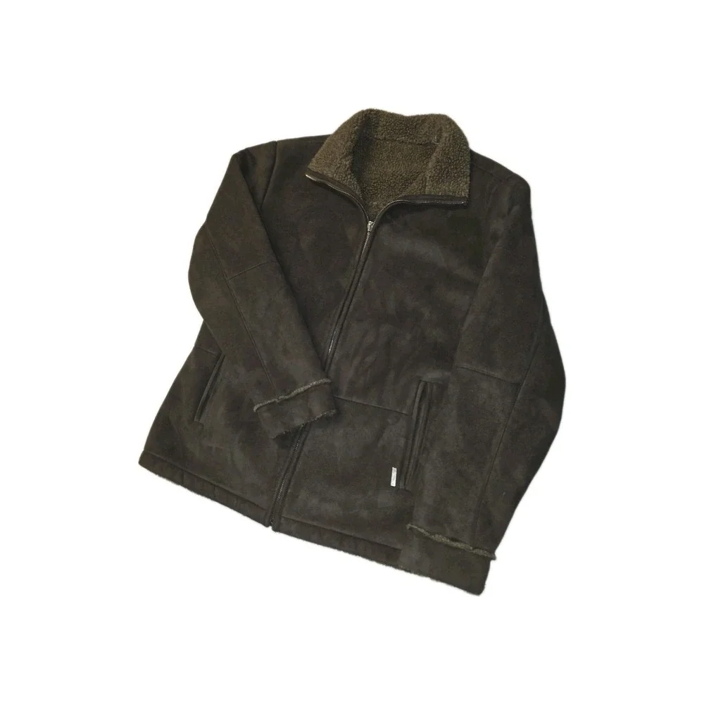 Weatherproof Garment Company Faux-Suede Sherpa-Lined Size L Dark Brown Jacket - Picture 2 of 10